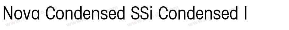 Nova Condensed SSi Condensed Italic字体转换